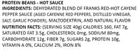 Protein Chips Hot Sauce Nutrition Facts and Ingredients